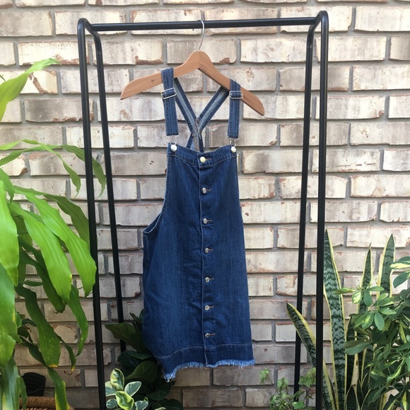 Simple Denim Overall Dress - Picture 4 of 5